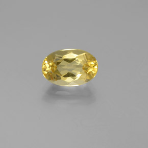Béryl doré jaune naturelle coupe ovale, 1,45 ct, VVS