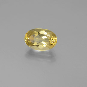Béryl doré jaune naturelle coupe ovale, 1,45 ct, VVS