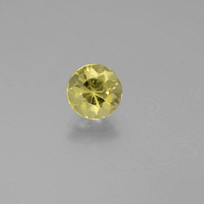 Béryl doré jaune naturelle coupe roude, 0,91 ct, VS