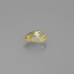 Béryl doré jaune naturelle en forme de poire, 0,76 ct, VVS