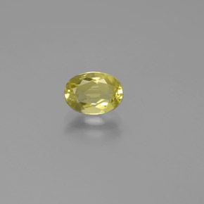 Béryl doré jaune naturelle coupe ovale, 0,74 ct, VS