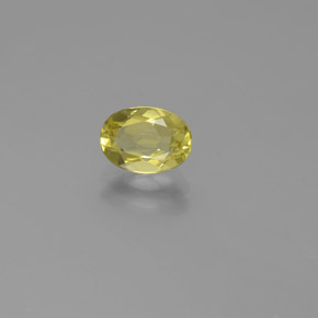 Béryl doré jaune naturelle coupe ovale, 0,74 ct, VS