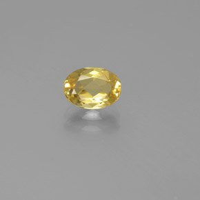Béryl doré jaune naturelle coupe ovale, 0,82 ct, VVS-VS