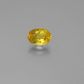 Béryl doré jaune naturelle coupe ovale, 0,66 ct, VVS-VS