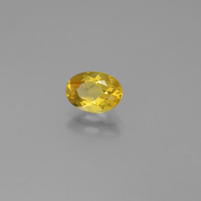 Béryl doré jaune naturelle coupe ovale, 0,66 ct, VVS-VS