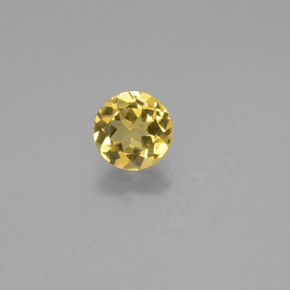 Béryl doré jaune naturelle coupe roude, 0,62 ct, VS