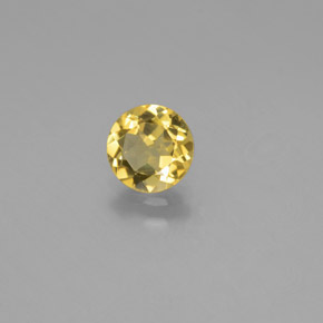 Béryl doré jaune naturelle coupe roude, 0,62 ct, VS