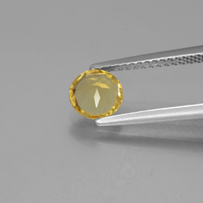 Béryl doré jaune naturelle coupe roude, 0,62 ct, VS