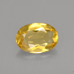 Béryl doré jaune naturelle coupe ovale, 0,61 ct, VVS