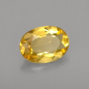 Béryl doré jaune naturelle coupe ovale, 0,61 ct, VVS