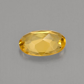 Béryl doré jaune naturelle coupe ovale, 0,61 ct, VVS