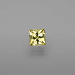 Béryl doré jaune naturelle carré, 0,58 ct, VVS-VS