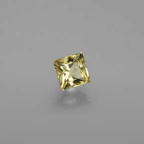 Béryl doré jaune naturelle carré, 0,58 ct, VVS-VS