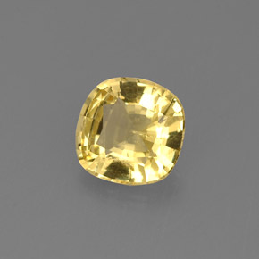 Béryl doré jaune naturelle coupe coussin, 0,69 ct, VS