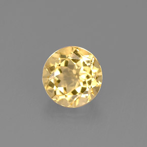 Béryl doré jaune naturelle coupe roude, 0,69 ct, VS