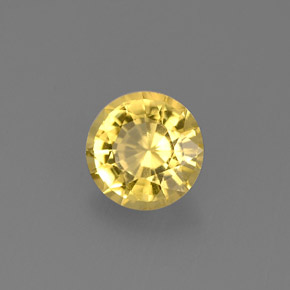 Béryl doré jaune naturelle coupe roude, 0,61 ct, VS