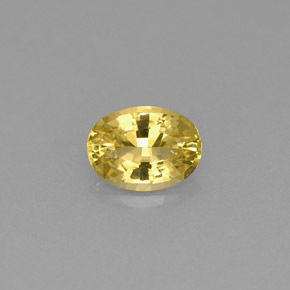 Béryl doré jaune naturelle coupe ovale, 0,68 ct, VVS-VS