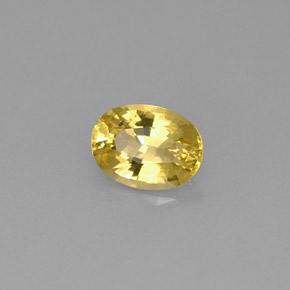 Béryl doré jaune naturelle coupe ovale, 0,68 ct, VVS-VS