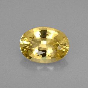 Béryl doré Jaune naturelle Coupe ovale, 0.63 ct, VVS-VS