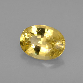 Béryl doré Jaune naturelle Coupe ovale, 0.63 ct, VVS-VS
