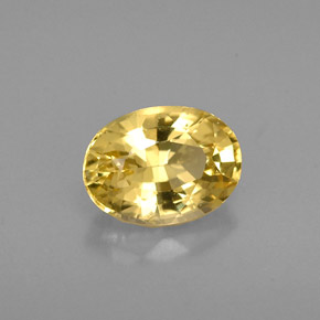 Béryl doré jaune naturelle coupe ovale, 0,76 ct, VVS-VS