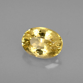 Béryl doré jaune naturelle coupe ovale, 0,76 ct, VVS-VS