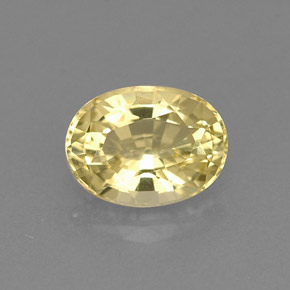 Béryl doré jaune naturelle coupe ovale, 0,77 ct, VVS-VS