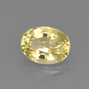 Béryl doré jaune naturelle coupe ovale, 0,77 ct, VVS-VS