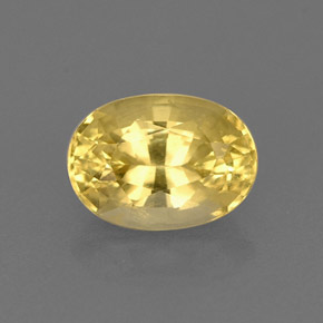Béryl doré jaune naturelle coupe ovale, 0,83 ct, VS