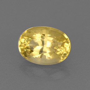Béryl doré jaune naturelle coupe ovale, 0,83 ct, VS