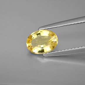 Béryl doré jaune naturelle coupe ovale, 0,93 ct, VVS