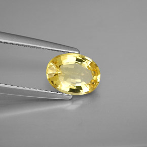 Béryl doré jaune naturelle coupe ovale, 0,93 ct, VVS