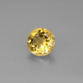 Béryl doré jaune naturelle coupe roude, 0,98 ct, VS