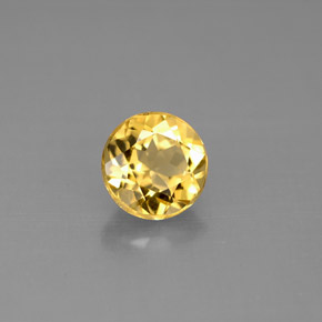 Béryl doré jaune naturelle coupe roude, 0,98 ct, VS
