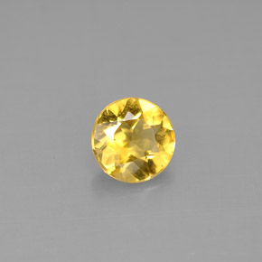 Béryl doré jaune naturelle coupe roude, 0,77 ct, VS