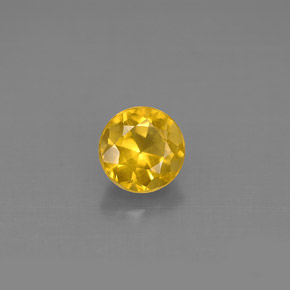 Béryl doré jaune naturelle coupe roude, 0,81 ct, VS