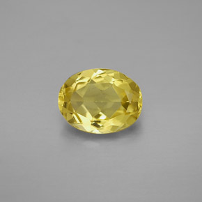 Béryl doré jaune naturelle coupe ovale, 1,51 ct, VVS