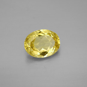 Béryl doré jaune naturelle coupe ovale, 1,51 ct, VVS