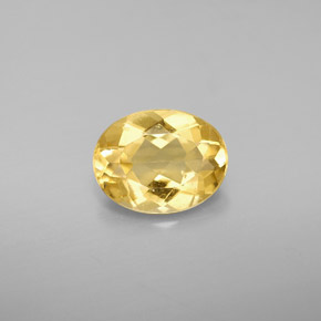 Béryl doré jaune naturelle coupe ovale, 1,47 ct, VS