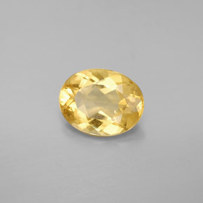 Béryl doré jaune naturelle coupe ovale, 1,47 ct, VS