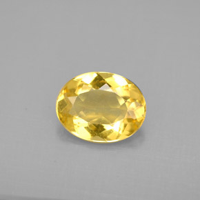 Béryl doré jaune naturelle coupe ovale, 1,48 ct, VS
