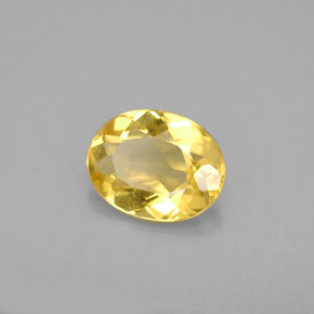 Béryl doré jaune naturelle coupe ovale, 1,48 ct, VS
