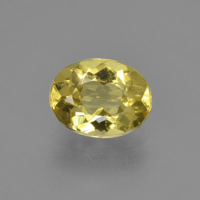 Béryl doré jaune naturelle coupe ovale, 1,56 ct, VS