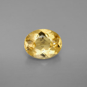 Béryl doré jaune naturelle coupe ovale, 1,63 ct, VS