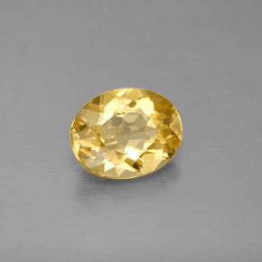 Béryl doré jaune naturelle coupe ovale, 1,63 ct, VS