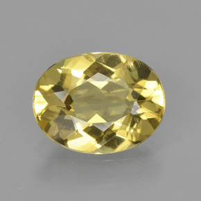 Béryl doré Jaune naturelle Coupe ovale, 1.33 ct, VVS