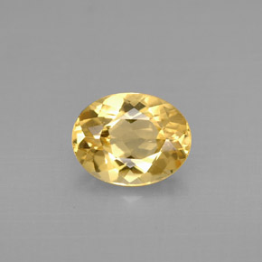 Béryl doré Jaune naturelle Coupe ovale, 1.55 ct, VVS-VS