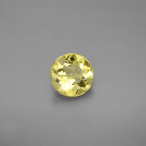 Béryl doré jaune naturelle coupe roude, 0,78 ct, VVS-VS