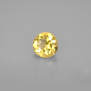 Béryl doré jaune naturelle coupe roude, 0,73 ct, VS