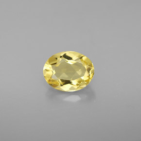 Béryl doré jaune naturelle coupe ovale, 0,97 ct, VVS
